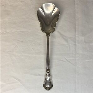 Vintage Silverplate Ornate Serving Spoon 10.5"